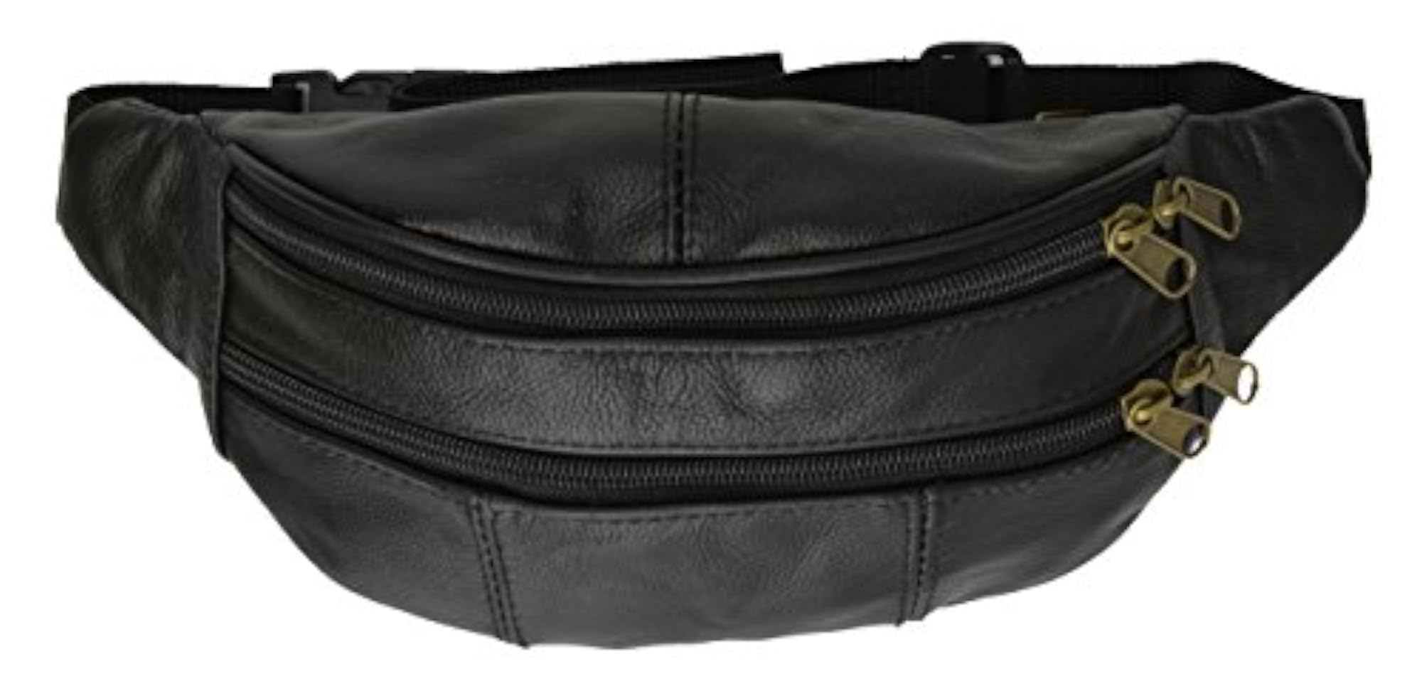 Leather Zipper Change Purse, Black